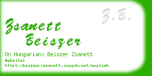 zsanett beiszer business card